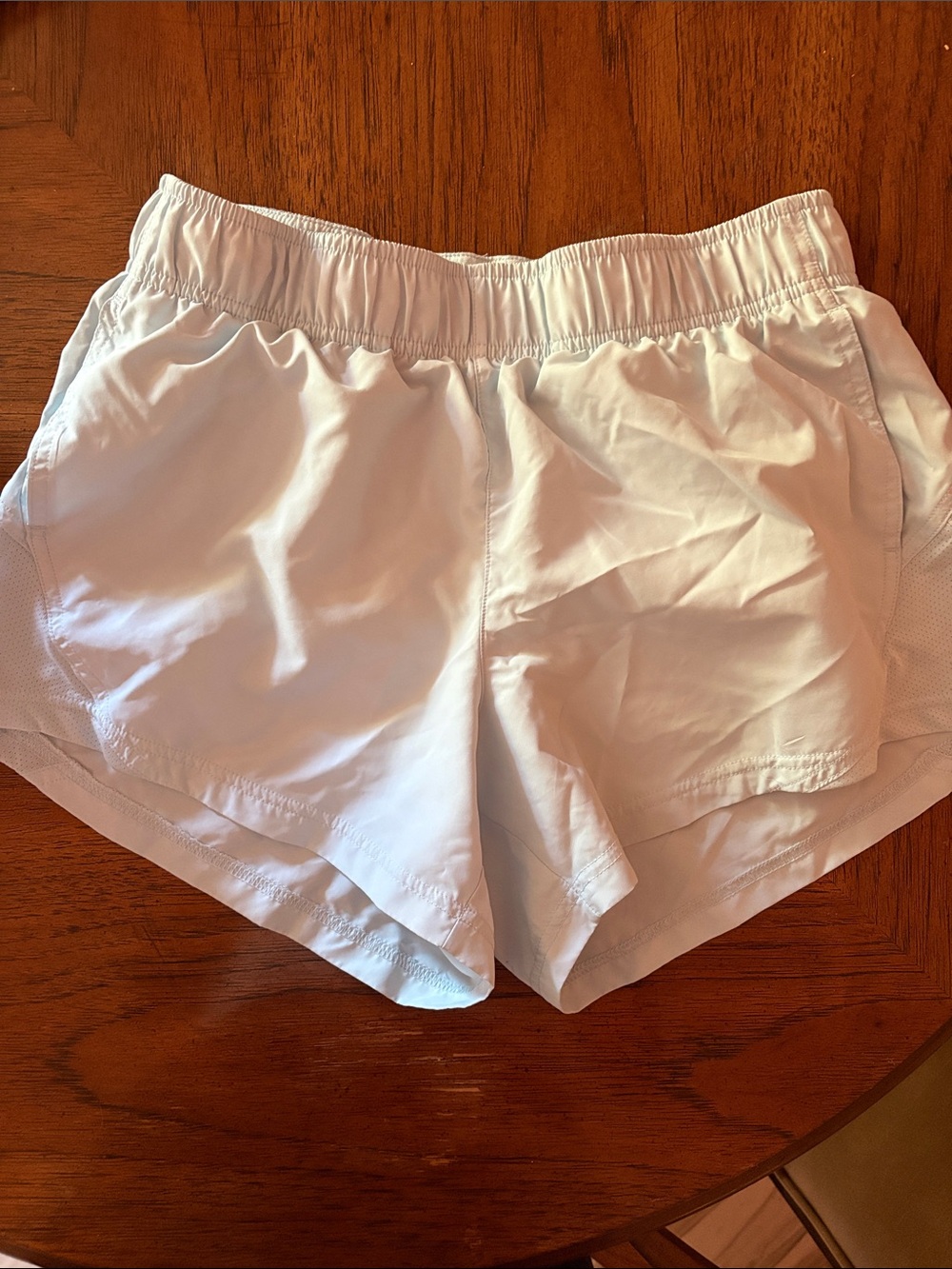 Women's baby blue Athletic Shorts with Elastic Waistband
